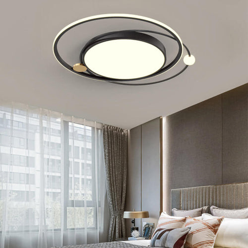 Helvano | Runde LED-Deckenleuchte flach aus Metall
