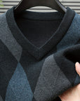 Helvano | Argyle-Pullover mit V-Ausschnitt für Herren