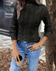 Helvano | Zopfstrick-Rollkragenpullover für Damen