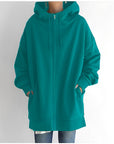 Helvano | Fleece-Hoodie mit Reissverschluss für Damen