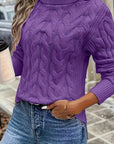 Helvano | Zopfstrick-Rollkragenpullover für Damen