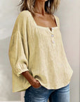 Helvano | Bluse mit eckigem Kragen für Damen