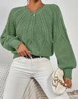 Helvano | Lockerer Zopfstrickpullover für Damen