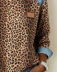 Helvano | Damen Patchwork-Pullover mit Leopardenmuster