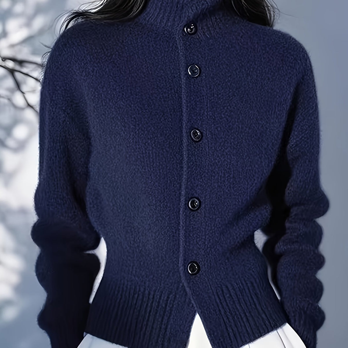 Helvano | Strickjacke mit Stehkragen für Damen