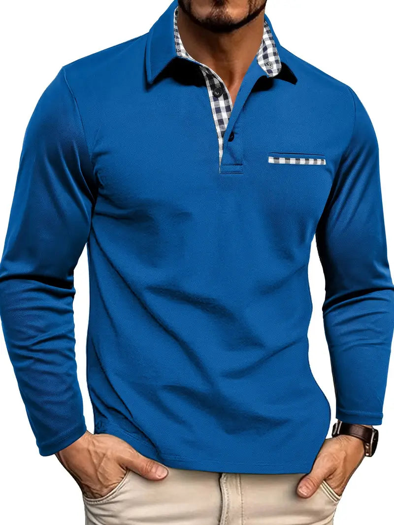 Helvano | Herren-Poloshirt mit langen Ärmeln