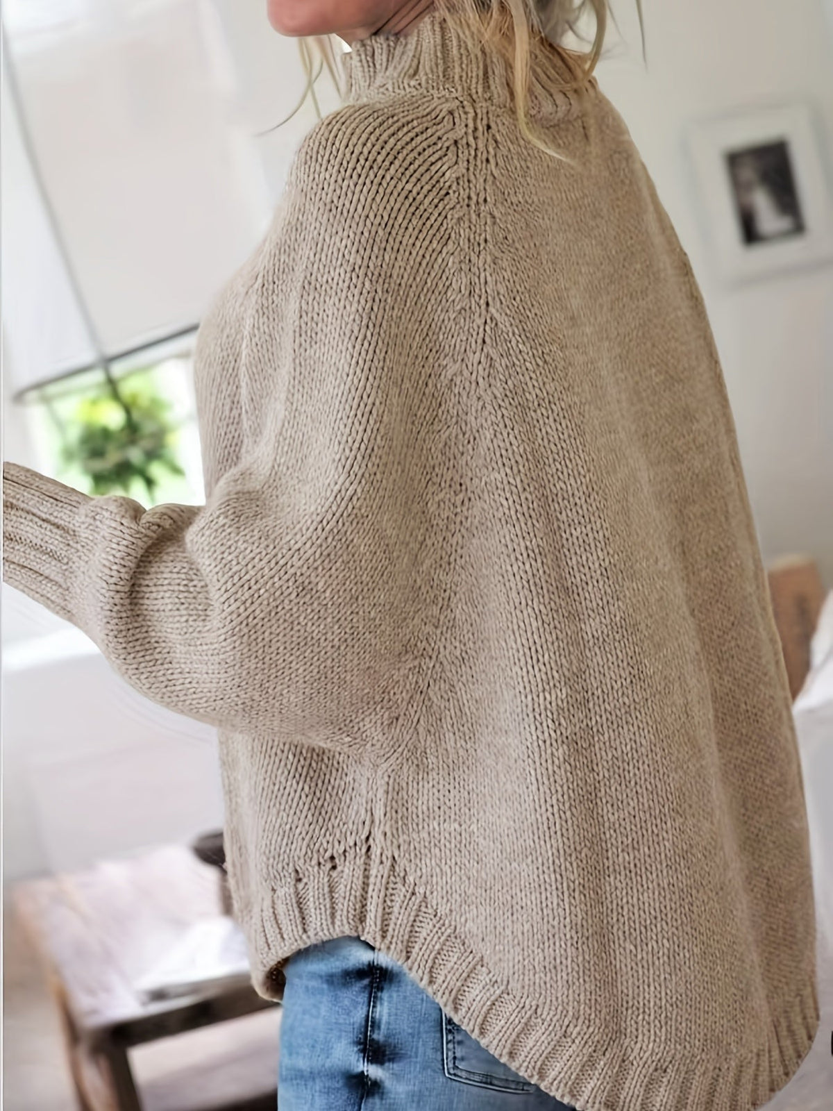 Helvano | Zopfstrick-Pullover mit Stehkragen für Damen
