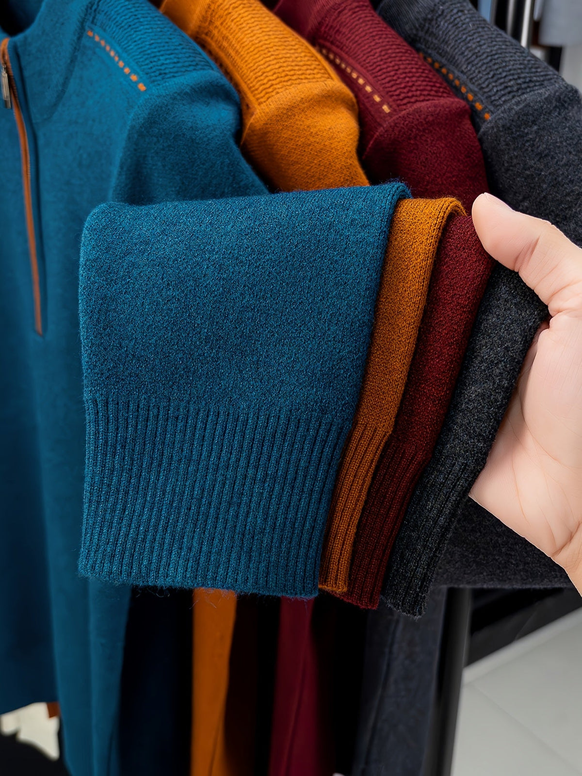 Helvano | Strickpullover mit Half-Zip für Herren