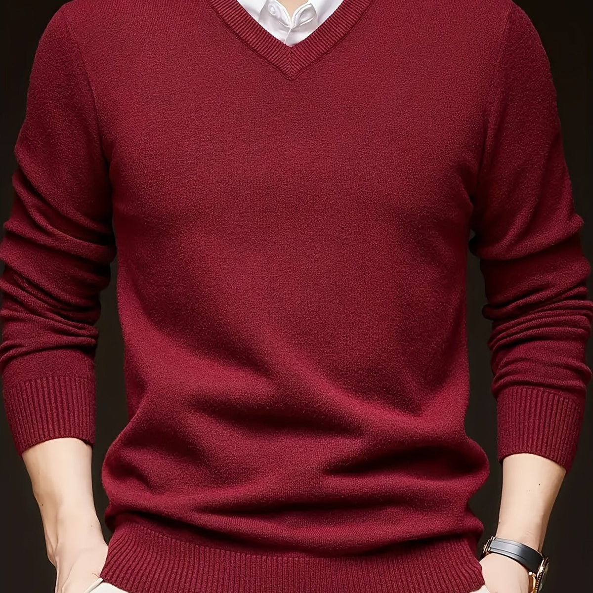 Helvano | Herren Strickpullover mit V-Ausschnitt