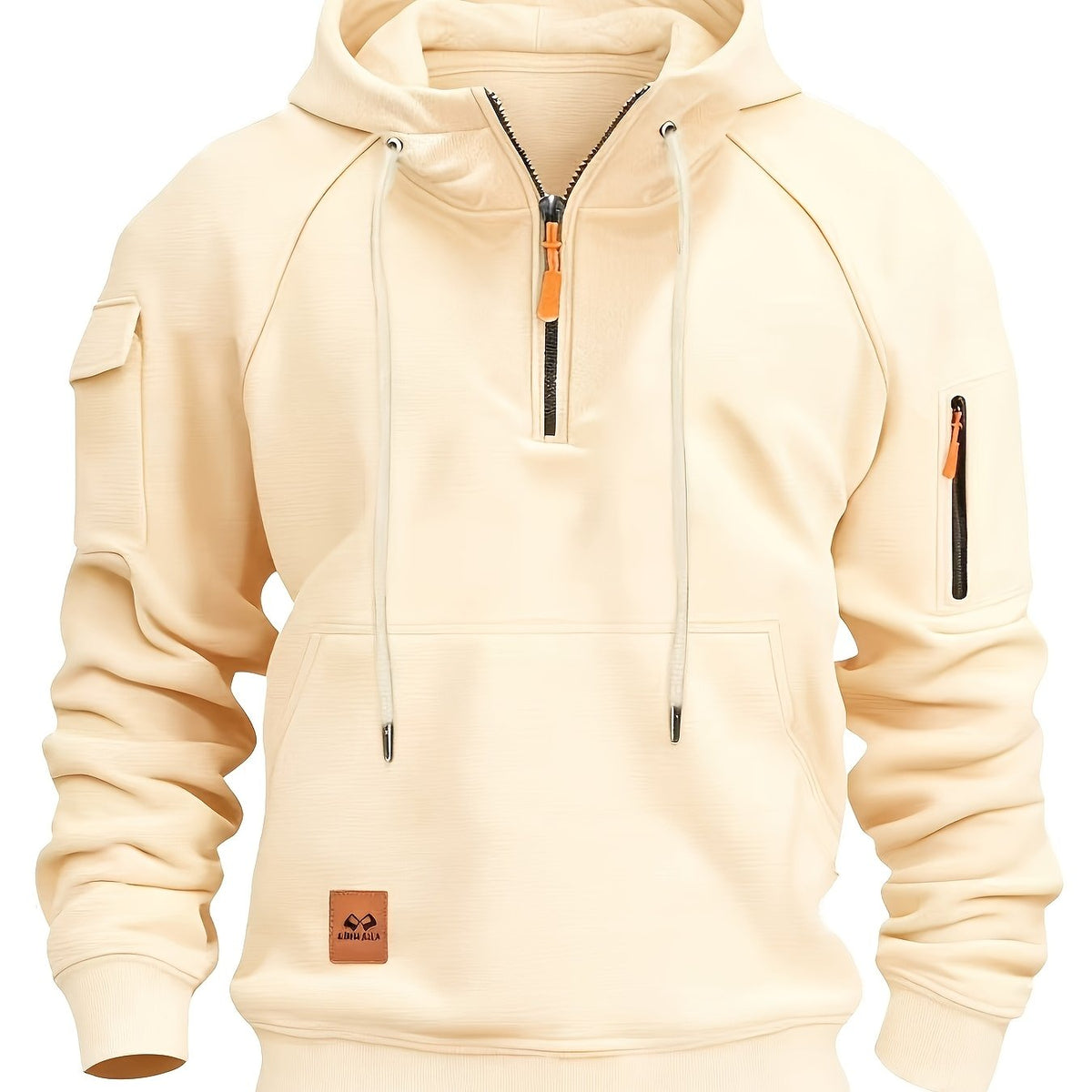 Helvano | Utility-Hoodie mit Kurzreissverschluss für Herren