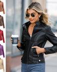 Helvano | Bikerjacke mit Stehkragen für Damen