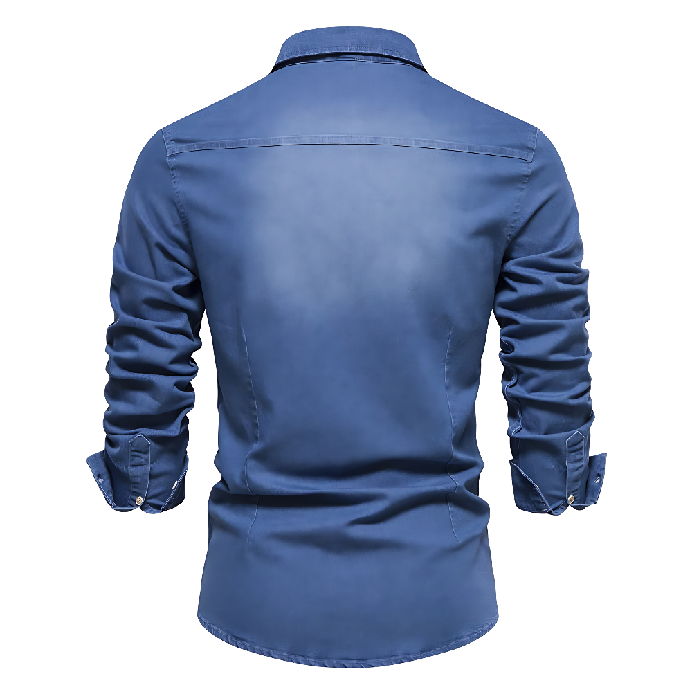 Helvano | Slim-Fit Jeanshemd für Herren