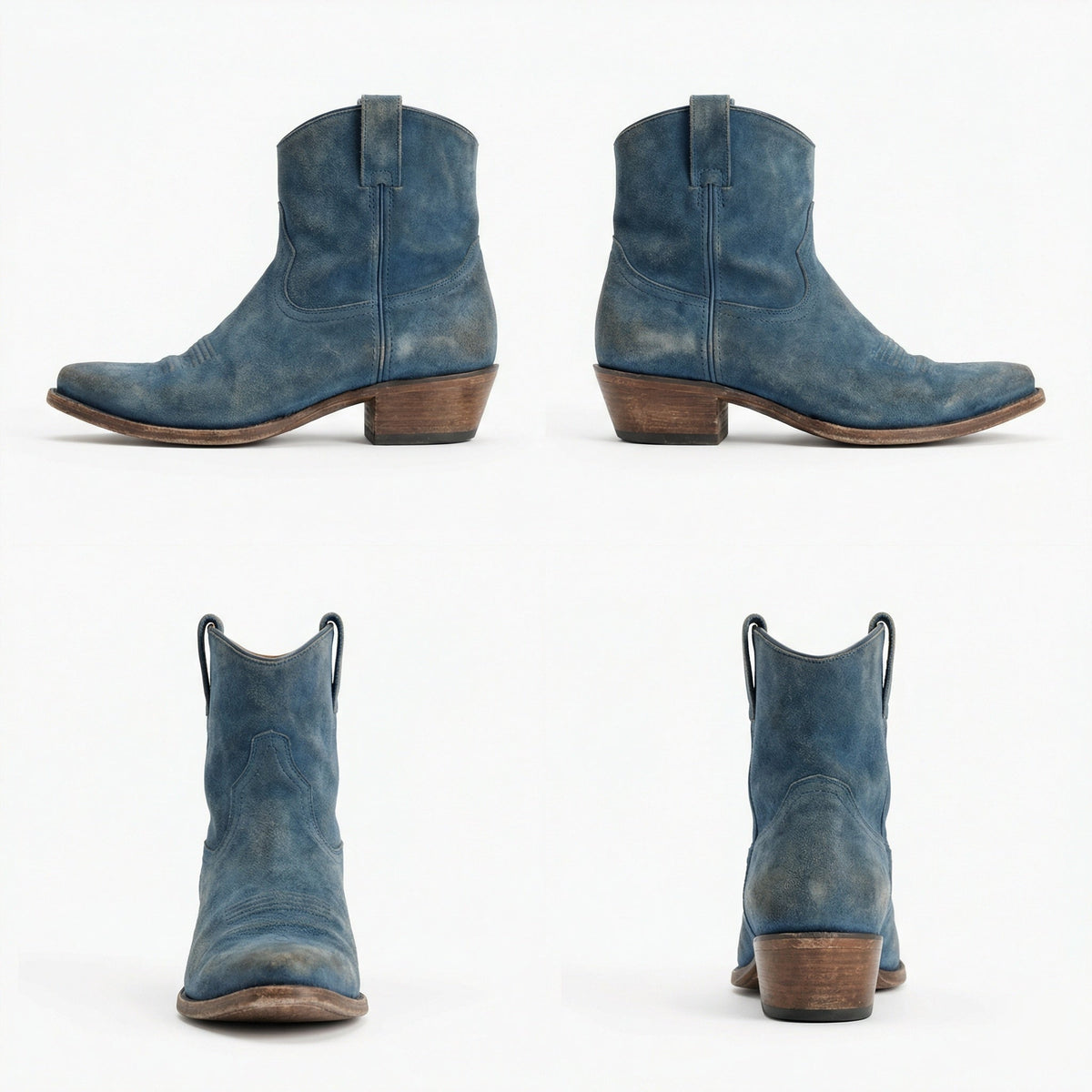 Helvano | Kurze Cowboystiefel für Damen aus Wildleder
