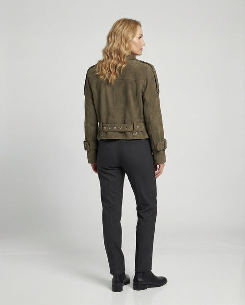 Helvano | Oversized Lederjacke für Damen in Braun
