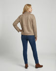 Helvano | Damen Bikerjacke aus Veloursleder in Khaki