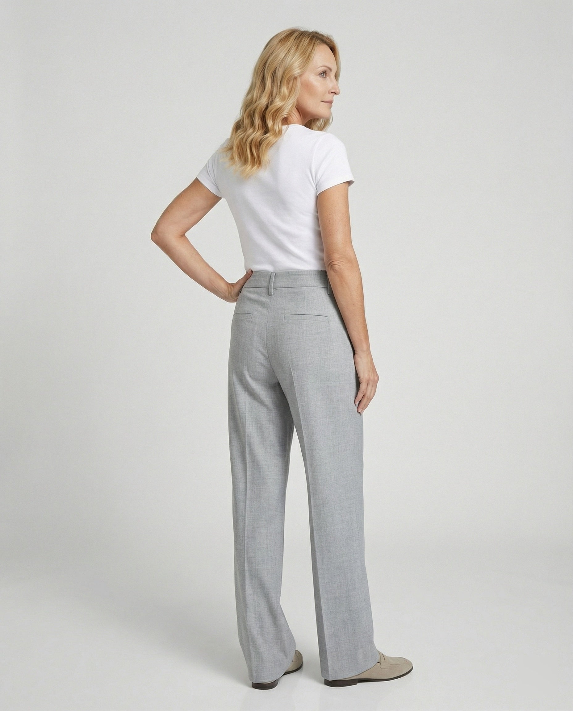 Helvano | Weite Anzughose mit hoher Taille für Damen