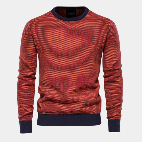 Helvano | Herren Strickpullover mit Karomuster