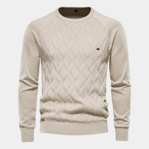Helvano | Kariertes Herren-Pullover in Marineblau