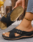 Helvano | Damen-Sandalen mit Keilabsatz
