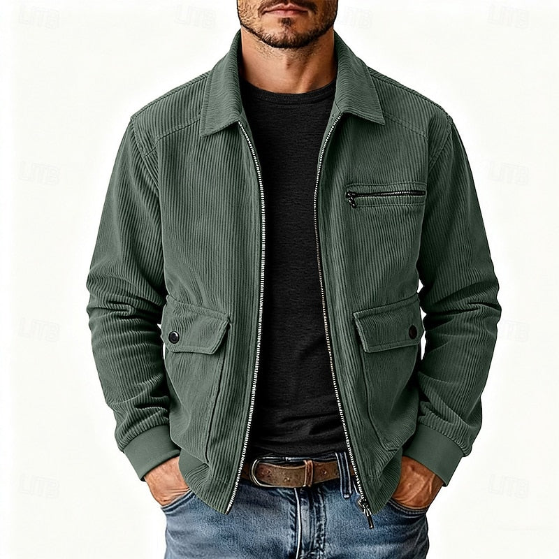 Helvano | Herrenjacke mit Rippkragen