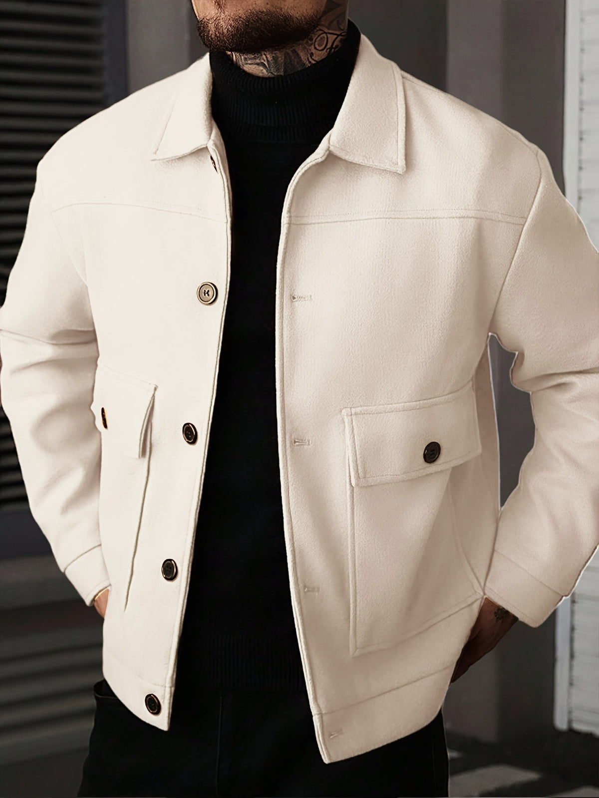 Helvano | Strukturierte Utility-Jacke für Herren