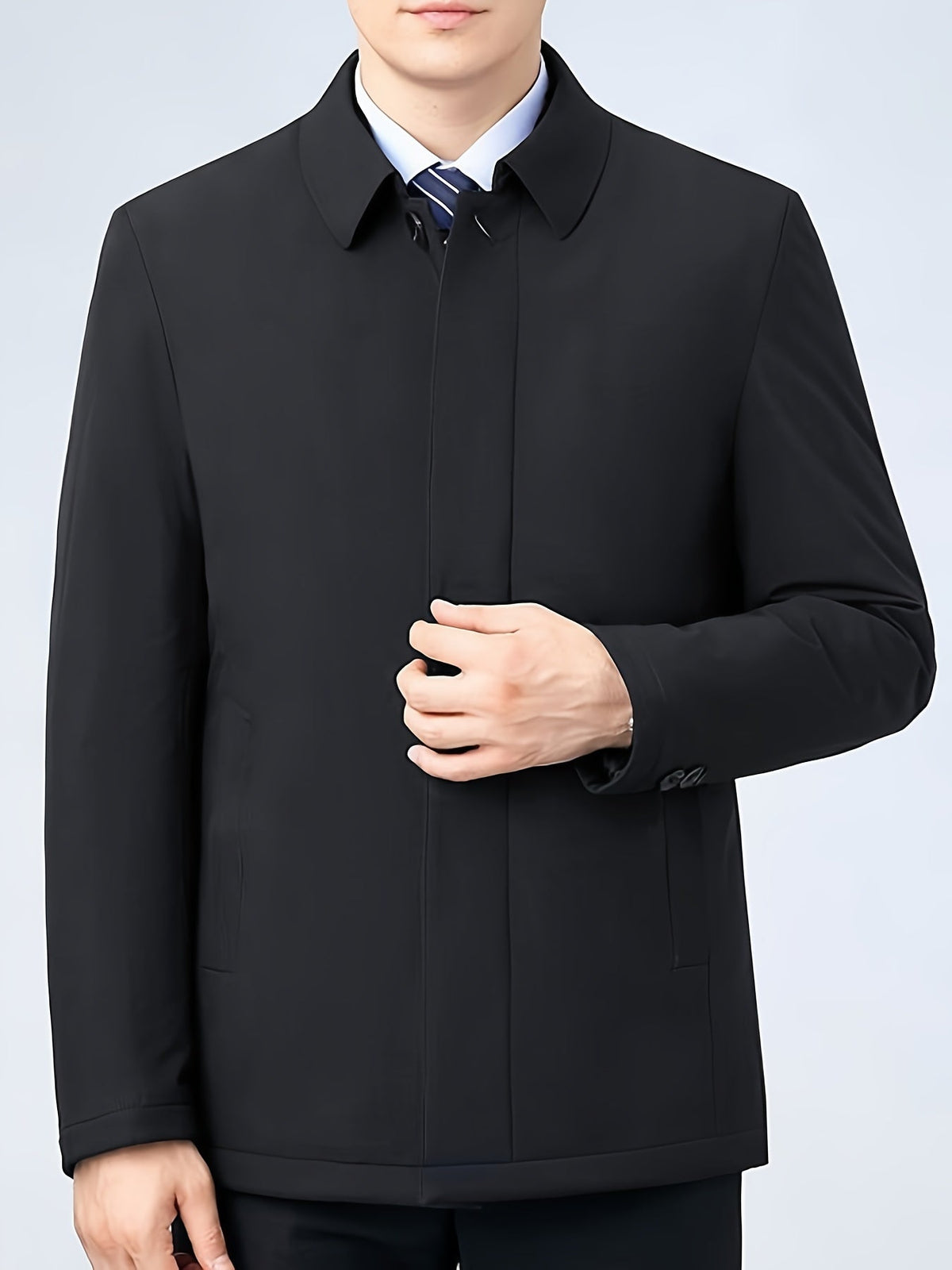 Helvano | Herren Blazer mit Reverskragen und Reissverschluss