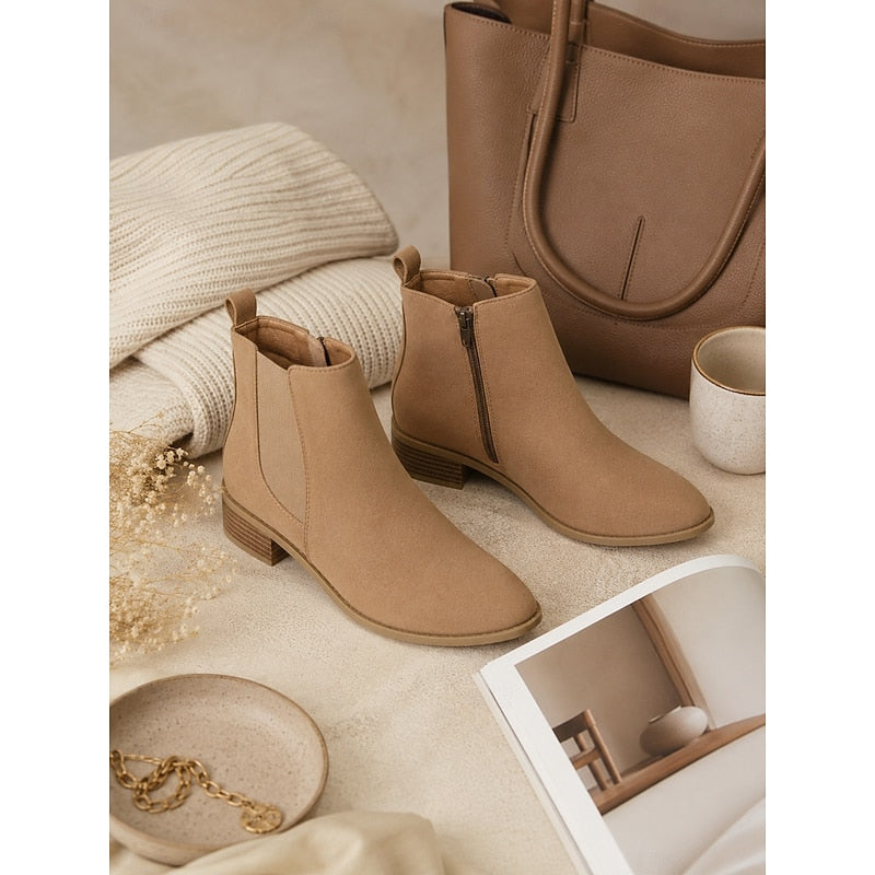 Helvano | Spitze Damen-Stiefeletten mit Blockabsatz