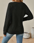 Helvano | Lochstrick-Pullover mit V-Ausschnitt für Damen