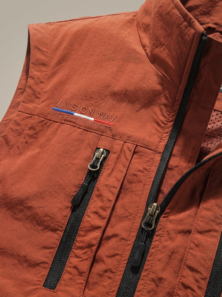 Helvano | Leichte Herren-Weste mit Reissverschluss und Taschen