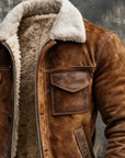 Helvano | Sherpa-gefütterte Jacke für Herren in Braun
