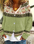 Helvano | Gemusterte Herren-Strickjacke mit Knopfleiste