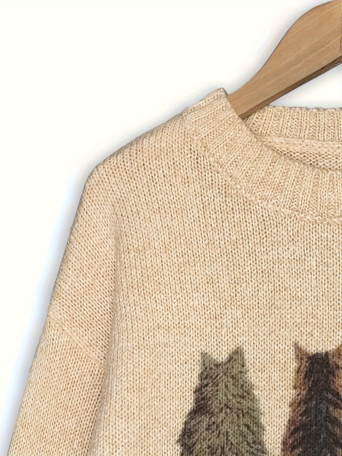 Helvano | Damen Strickpullover mit Katzenmotiv