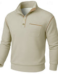 Helvano | Strukturierter Herren-Pullover mit Knopfleiste