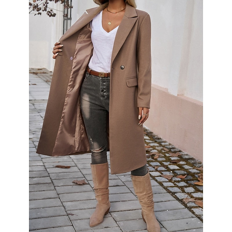 Helvano | Taillierter Longline-Mantel für Damen
