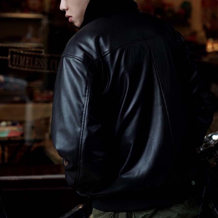 Helvano | Herren Winterjacke aus Kunstleder