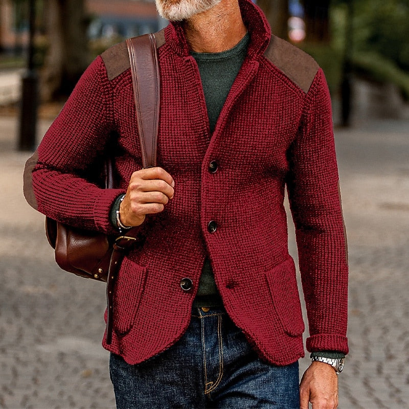 Helvano | Strukturierte Strickjacke für Herren