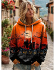 Helvano | Halloween Hoodie mit Totenkopf-Print