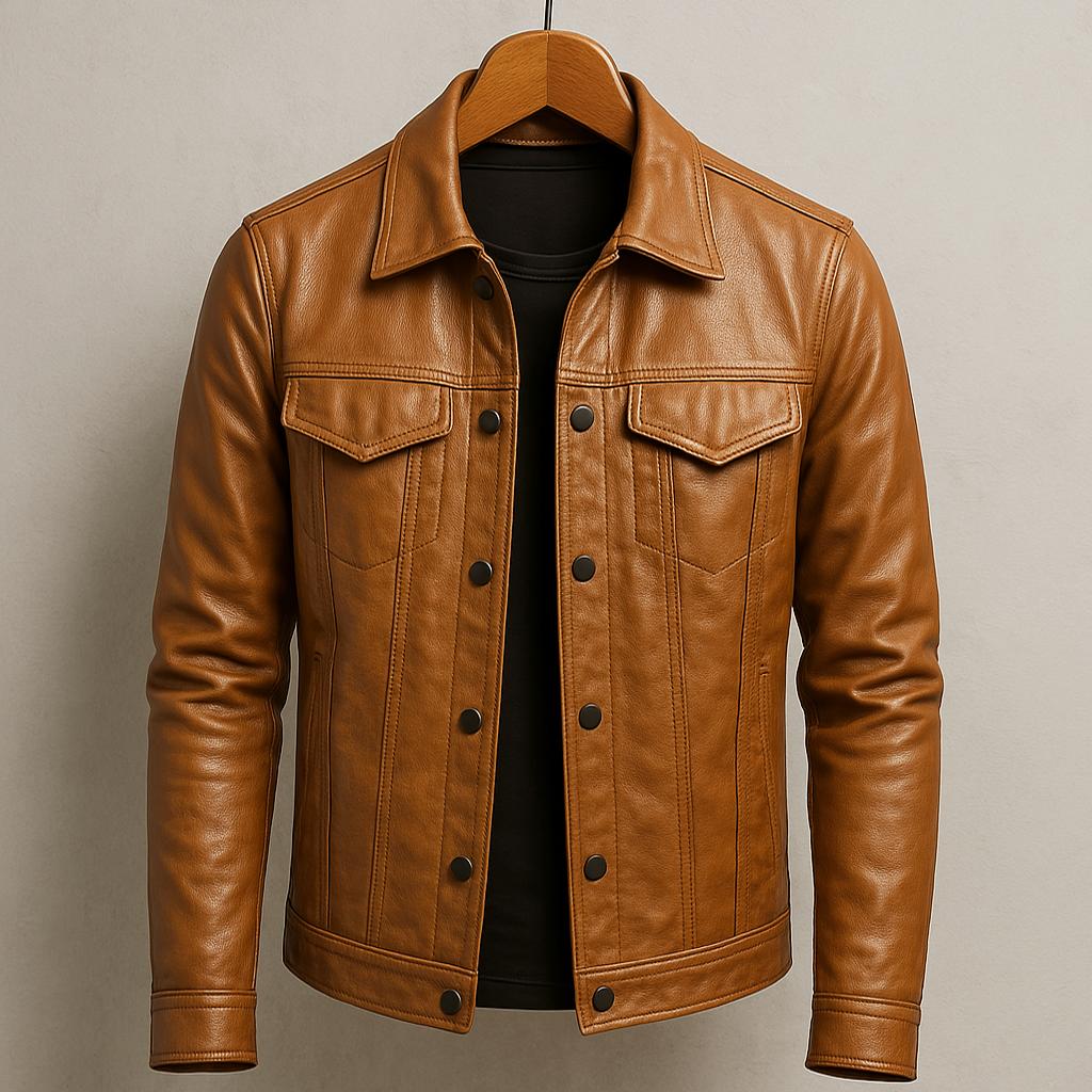 Helvano | Herren Bikerjacke aus Kunstleder