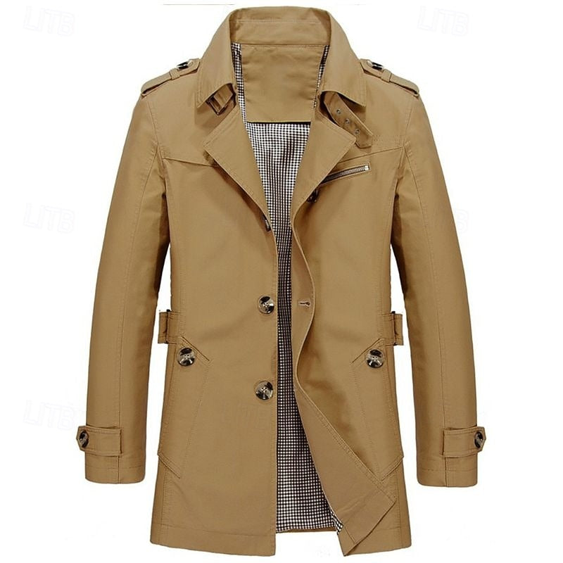 Helvano | Einreihiger Trenchcoat für Herren
