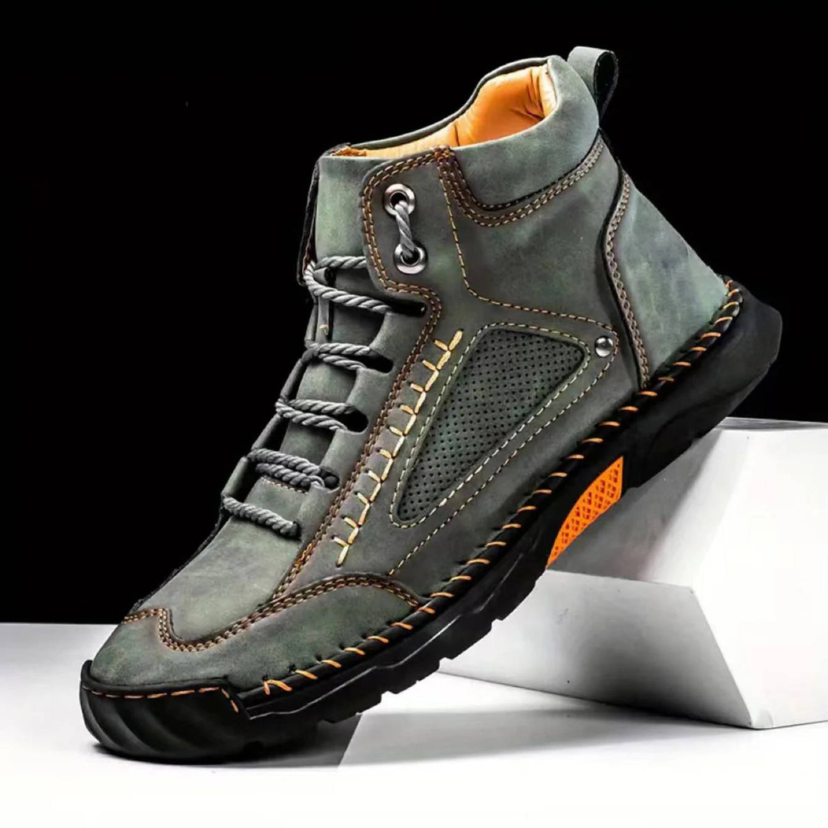 Helvano | Leder-Trekkingstiefel für Herren, geschnürt
