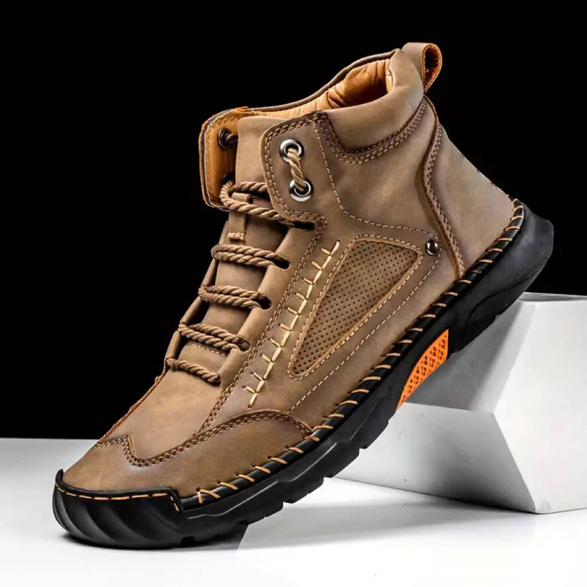 Helvano | Leder-Trekkingstiefel für Herren, geschnürt