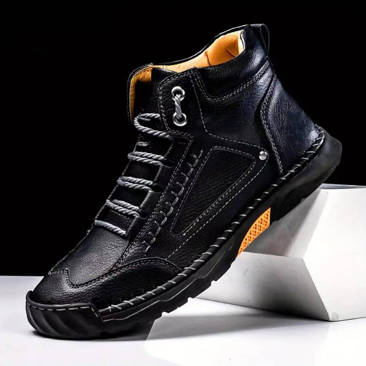 Helvano | Leder-Trekkingstiefel für Herren, geschnürt