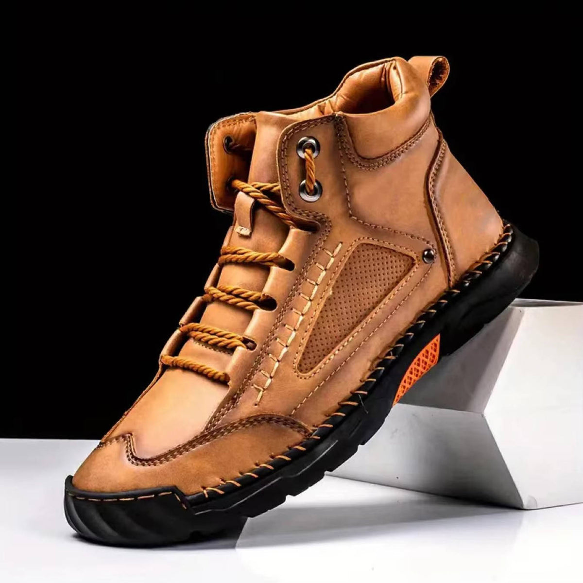 Helvano | Leder-Trekkingstiefel für Herren, geschnürt