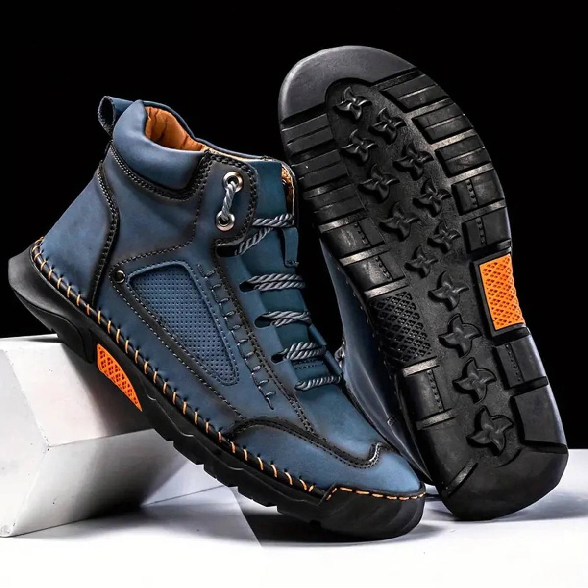 Helvano | Leder-Trekkingstiefel für Herren, geschnürt
