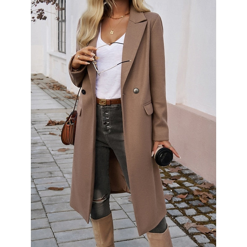 Helvano | Taillierter Longline-Mantel für Damen