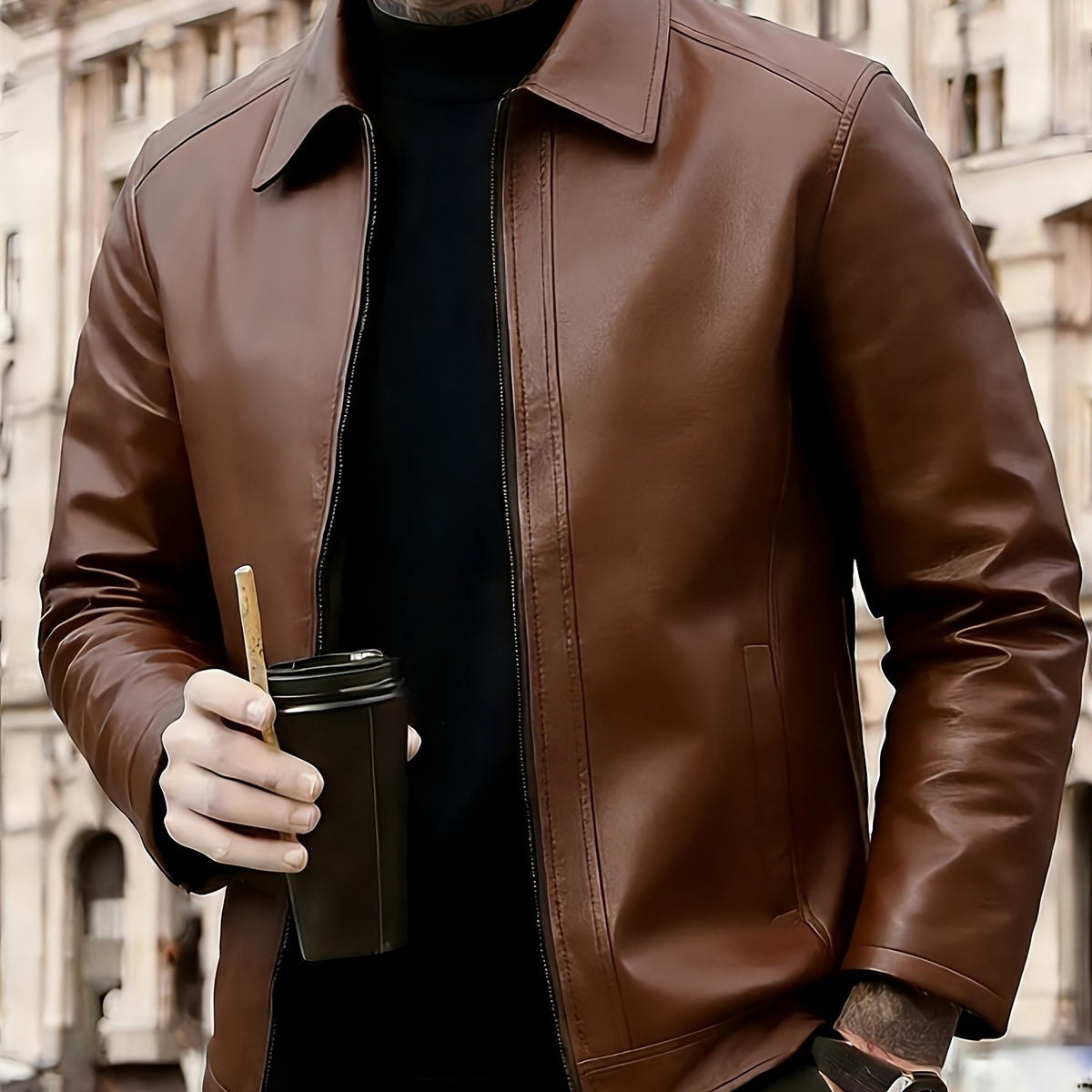 Helvano | Klassische Lederjacke für Herren
