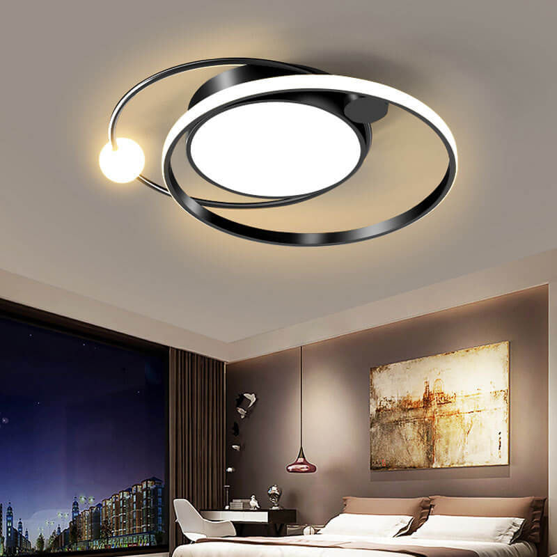 Helvano | Runde LED-Deckenleuchte flach aus Metall