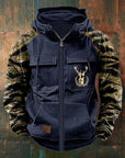 Helvano | Zip-Hoodie mit Multi-Taschen für Herren