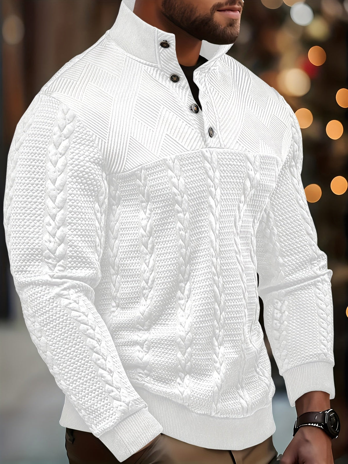 Helvano | Strickpullover mit Stehkragen für Herren