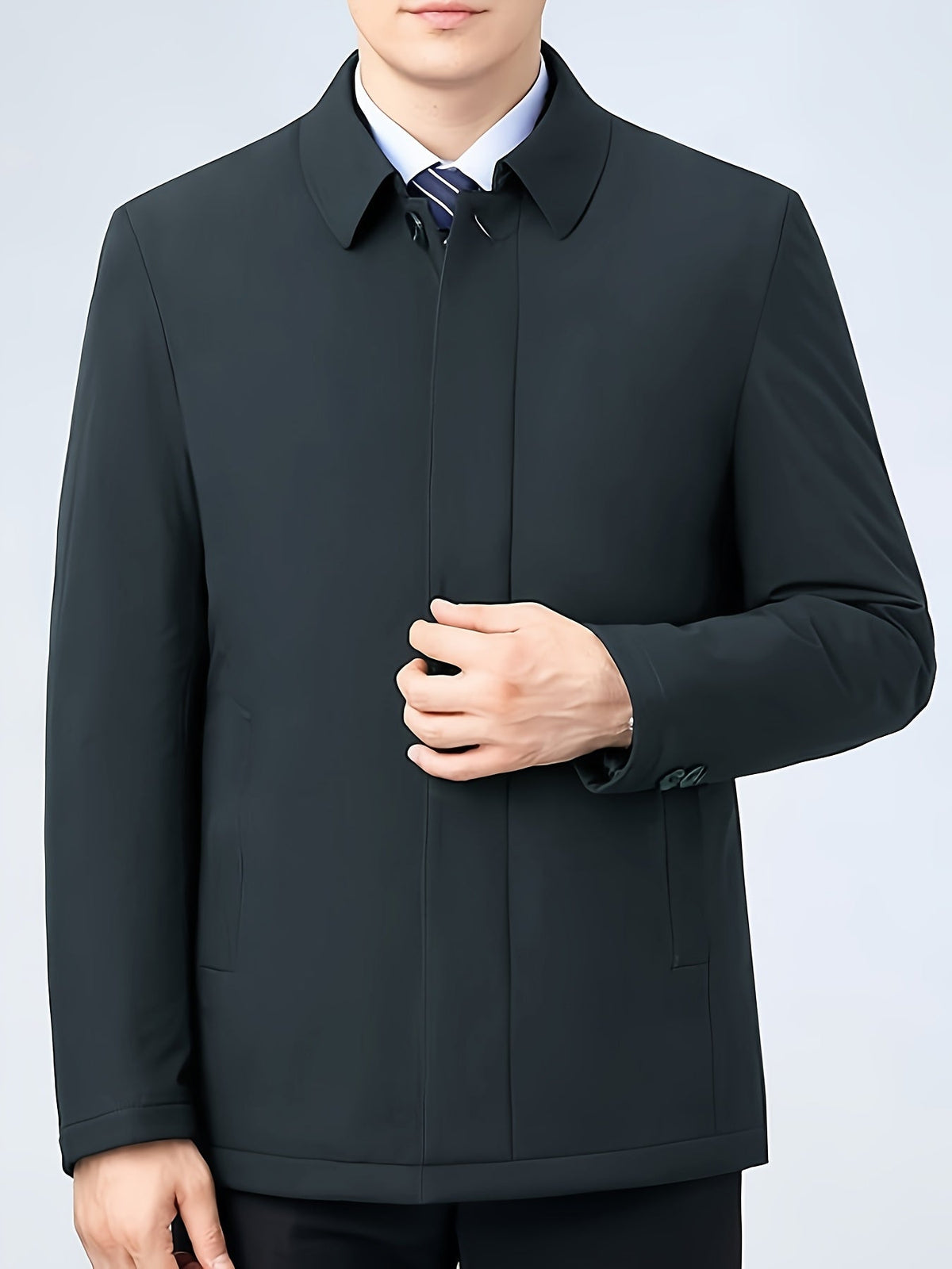 Helvano | Herren Blazer mit Reverskragen und Reissverschluss